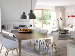 Wohn Esszimmer Modern Einrichten Mit Grossem Esstisch Unter Dachschrage Wohnideen Inneneinrichtung Fertighaus Solu Zweifamilienhaus Wohn Esszimmer Living Haus