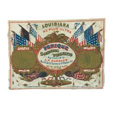 Antique Ca 1875 J P Sazzarin New Orleans Ne Plus Ultra Tobacco Label Paper In 2020 Label Paper Cigar Store Indian Revenue Stamp