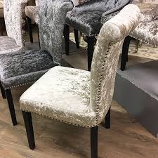 Most wonderful velvet chairs for your modern dining room dining. Leopold Champagne Crushed Velvet Dining Chair With A Deep Button Back Picture Perfect Home