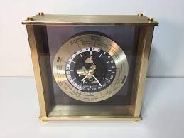 Seiko World Time Clock Airplane Hand Brass Quartz Clock Clock Quartz Clock Time Clock