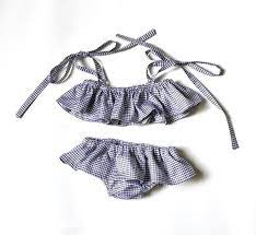 Costume Da Bagno Per Bambina Bikini Cotone Vicky Bianco E Nero Bimba Due Pezzi Mare Costumino P Costumi Da Bagno Bambini Costumi Neonato Costumi Da Bagno