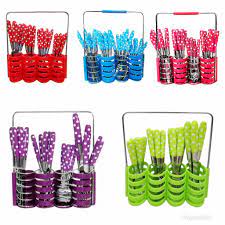 Produk ini terbuat dari stainless steel berkualitas sehingga lebih awet dan tahan lama. Sendok Polkadot Set 24pcs Shopee Indonesia