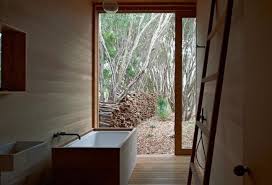 Slow House A Serene Cabin In The Woods In Australia Remodelista Bay House Cabins In The Woods Bathroom Styling