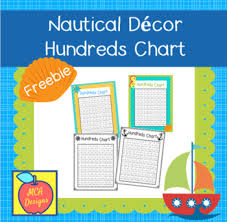 nautical hundreds charts by mca designs teachers pay