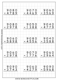 This worksheet is a pdf document. 4 Digit Subtraction With Regrouping Borrowing 9 Worksheets Fichas De Exercicios De Matematica Exercicios De Matematica Planilhas Escolares