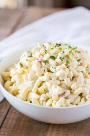 It probably wouldn't be the best idea to freeze the pasta salad mixed together. Easy Macaroni Salad Dinner Then Dessert