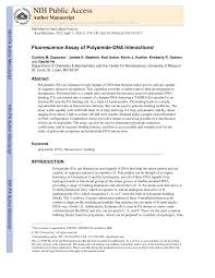 Kevin hasn't made any posts. Pdf Fluorescence Assay Of Polyamide Dna Interactions
