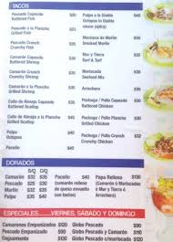 Very friendly, very inexpensive and quick. Claros Fish Jr Aus La Paz Speisekarte