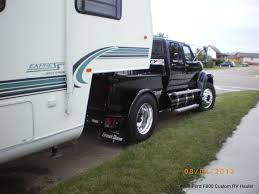 1998 Ford F800 Custom Pu Rv Hauler Hooked To Fifth Wheel Trucks For Sale Customised Trucks Trucks