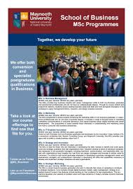 School Of Business Msc Programmes By Maynooth University Issuu