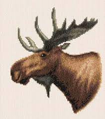 Free wildlife cross stitch patterns | cross moose pattern stitch. Moose Cross Stitch Pattern By Crosstitch Com Crosstitch Com
