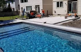 This Is The Leisure Pools Pinnacle 30 Composite Fiberglass Swimming Pool Installed By The Talented Leisure Pools Fiberglass Swimming Pools Pool Installation