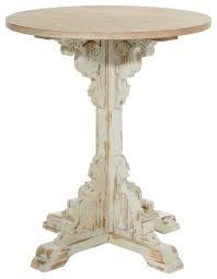 Mid century italian modernist glass chrome futurist tricom coffee end table a. Small Round Antique White Wood Accent Table With Bastille Base Farmhouse Side Tables And End Tables By Brimfield May Houzz