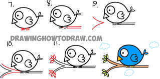 We don't have to draw bird muscles to draw their bodies realistically, but birds have some other part of visible anatomy that can't be ignored—feathers. How To Draw Cute Cartoon Bird Illustration From Arrow Shape Easy Tutorial For Kids How To Draw Step By Step Drawing Tutorials