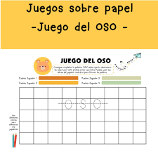 Juegos Sobre Papel Juego Del Oso Juego Del Oso Sobres De Papel Juegos