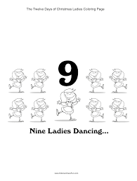 Explore our vast collection of coloring pages. 12 Days Of Christmas Nine Ladies Dancing Coloring Page Christmas Coloring Rozhdestvo