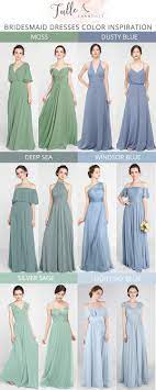Shades Of Green And Blue Wedding Color Inspiration With Bridesmaid Dresses 2019 Wedding Weddinginspiration Bride Model Baju Wanita Model Pakaian Gaya Busana