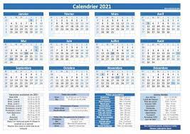Calendriers à imprimer, calendrier photo, planning. Calendrier 2021 A Imprimer Jours Feries Vacances Numeros De Semaines