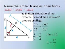 The altitude of a triangle is the perpendicular line segment drawn from the vertex of the triangle to the side opposite to it. Use Similar Right Triangles Similar Right Triangle Theorem If The Altitude Is Drawn To The Hypotenuse Of A Right Triangle Then The Two Triangles Formed Ppt Download
