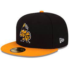 Men S Salt Lake City Bees New Era Black Gold Authentic Collection On Field 59fifty Fitted Hat Fitted Hats New Era Hats For Men