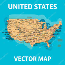 An outline of us rivers. Vector Map Of United States Of America With States Cities Rivers Lakes And Highways On Separate Layers High Quality Vector Illustration Premium Vector In Adobe Illustrator Ai Ai Format