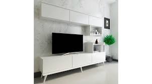hazal tv unitesi beyaz vivense ev icin mobilya tv unitesi