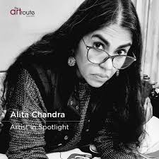 ArtistInSpotlight Daughter of eminent artist Avinash Chandra,  @alita.chandra.wig has always been fascinated with colour, line and  pattern. She is a self taught artist and a professionally trained textile  designer. She has a