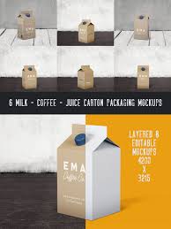 Download 6 Milk Coffee Juice Carton Packaging Mockups1 By Cruzine On Envato Elements Juice Carton Carton Juice