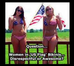 Meme Shows American Flag Bikini May Be Disrespectful Attn