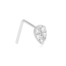 Piercing diamant avec barre en bioflex. Achat Mixte Or Gris 0 08 G Diamant 0 015 Ct Le Manege A Bijoux