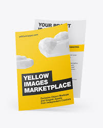 Two A4 Papers Mockup In Stationery Mockups On Yellow Images Object Mockups