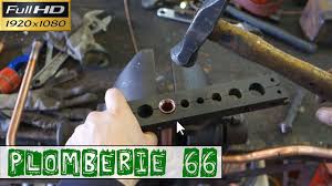 Plomberie66 Faconnage Du Collet Battu Avec Une Matrice Une Toupie Et Un Marteau A Garnir Youtube