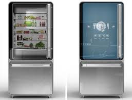 Futuristic Smart Fridge Input Ingredients Receive Recipes Smart Fridge Cool Stuff Kitchen Gadgets