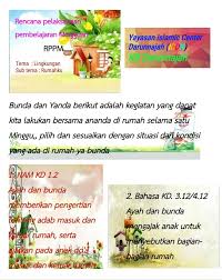 Untuk contoh rppm nya silahkan download di sini : Jadwal Kegiatan 1 Minggu Di Paud Kb Darunnajah Kragan Facebook