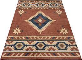 Country native american sofa throws. Amazon Com Nevita Collection Southwestern Native American Design Area Rug Southwest Design Rugs Geometric South West Pattern Orange Terra Blue Beige Red 5 3 X 7 1 Kitchen Dining