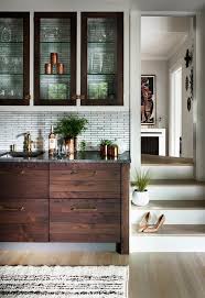 I was pleased with the quality of the. Brown Stained Oak Bar Drawers With Brass Pulls Transitional Kitchen