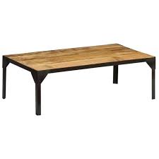 Habillez votre salle à manger d'une table industrielle design et moderne et donnez ainsi de l'allure la table à manger occupe une place centrale dans votre cuisine ou votre séjour, prenez le temps de. Tidyard Table Cuisine Industriel Table De Salle A Manger 110 X 55 X 35 Cm En Bois De Manguier Brut Et Acier Achat Vente Table A Manger Seule Tidyard