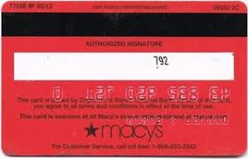 Macys.com, llc, 151 west 34th street, new york, ny 10001. Bank Card Macys Departement Stores National Bank United States Of America Col Us Gm 0276