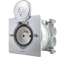 Prise Etanche Pour Chapes Et Sols Beton Finition Inox Brosse Vente Prises De Sol En Ligne Legrand