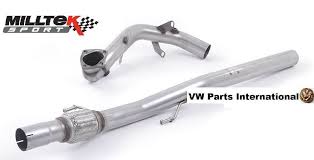 Vw polo gti 2019 milltek exhaust. Vw Polo 6r Gti 1 4 Tsi 180ps Milltek Sport 2 76 Large Bore Downpipe De Cat Vw Parts International