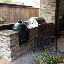 outdoor kitchen with green egg houzz
