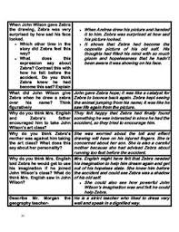 Zebra By Chaim Potok Reading Comprehension Quiz Worksheets And More Bundle Reading Comprehension Comprehension Worksheets