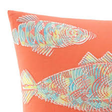 Tommy bahama san jacinto embroidered accent pillow. Tommy Bahama Batic Fish Orange 20 X 20 Cotton Decorative Pillow 214059 The Home Depot