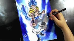 Speed Drawing Gogeta Blue Dragon Ball Super Broly Youtube If gogeta blue gets an lf ko screen i would want this to be it, any other idea's? speed drawing gogeta blue dragon ball super broly