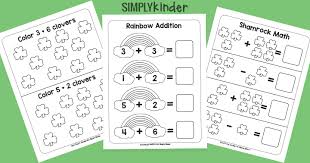 Touch point math touch math math facts math worksheets line it works numbers printables tools. Simple St Patricks Day Math Printables Simply Kinder