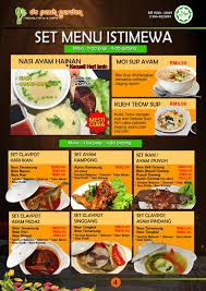 Share to twitter share to facebook. De Pauh Garden Set Menu Istimewa