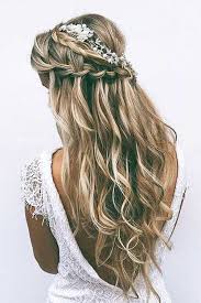 Half up half down hairstyles are great for every occasion, from casual like the office, to formal like weddings and proms. 25 Elegant Half Updo Wedding Hairstyles 3 Wedding Hairstyle Half Up Half Down Long Hair Wedding Styles Hair Styles Boho Wedding Hair