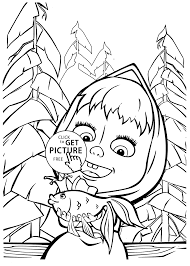 14 wonderful coloring pages available! Masha And Bear Coloring Pages For Kids Printable Free