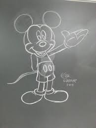 Mickey Mouse On The Chalk Board By Jimenopolix Chalk Art Fun Chalk Art Sidewalk Chalk Art