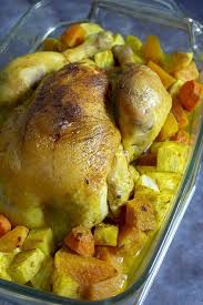 Poulet Roti Et Legumes De Saison Au Curry Recette Poulet Roti Recette Poulet Coco Recette Poulet Au Four